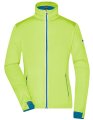 Dames Sport Softshell jas Daiber JN1125 Bright Yellow-Bright Blue